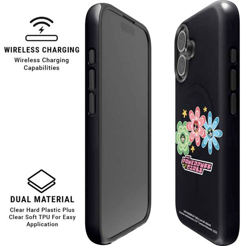 Cartoon Network Powerpuff Girls Flowers iPhone 16 Plus Magsafe Impact Case